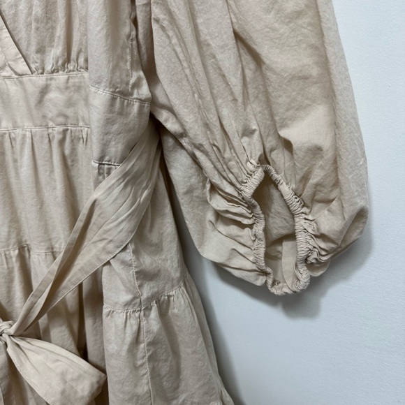 Banana Republic Factory Tiered Surplice Mini Dress Women XXL V-Neck Balloon Slee - Picture 4 of 13